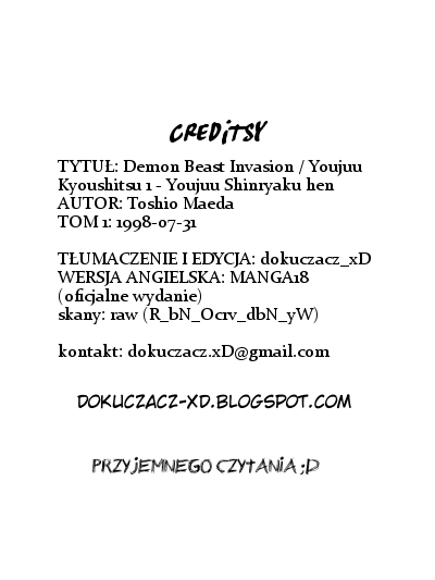 [Maeda Toshio] Youjuu Kyoushitsu | Demon Beast Invasion Ch.2 [Polish] [D-xD] [前田俊夫] 妖獣教室 第2話 [ポーランド翻訳]